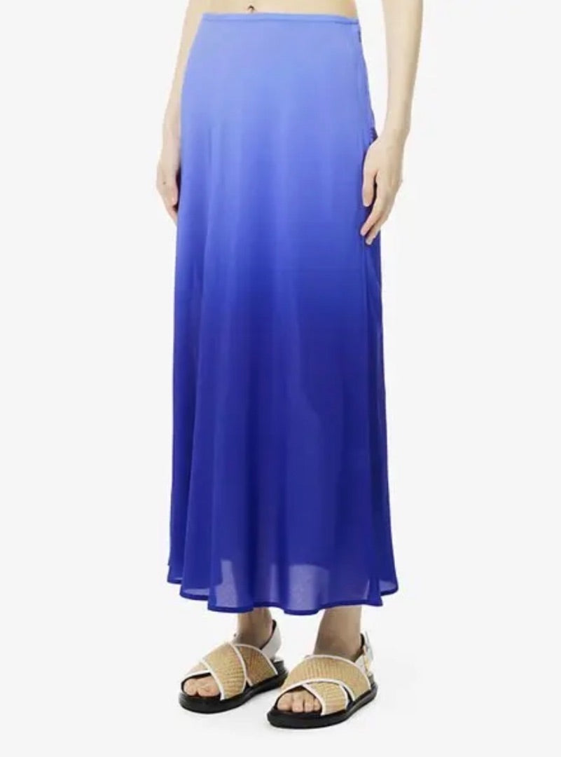 Rixo Kelly Skirt Ombré Blue