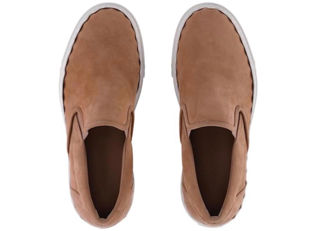 Chloe Lauren Slip-on Sneakers in Camel Suede Yellow