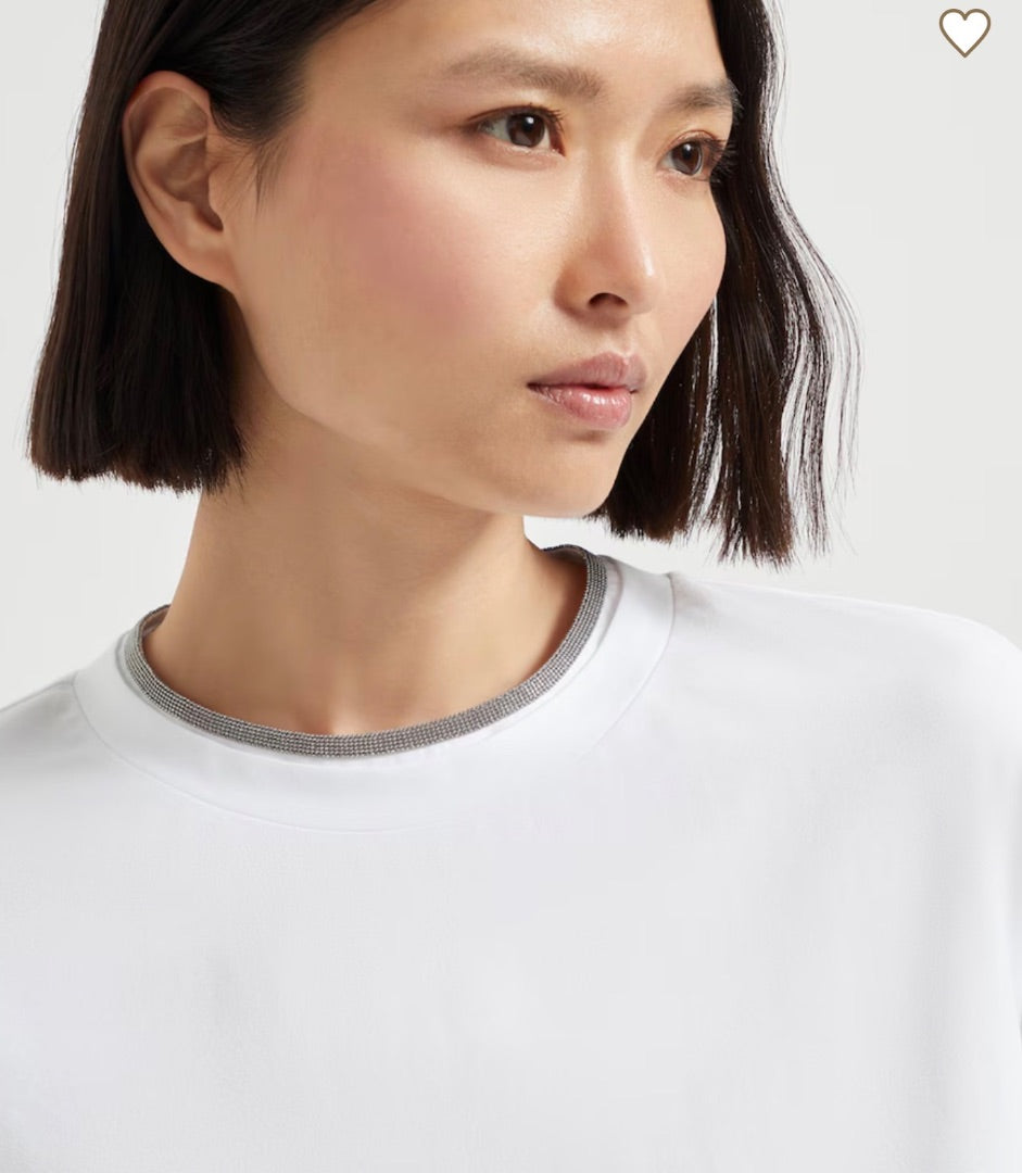Brunello Cucinello T- shirt with embellished trim