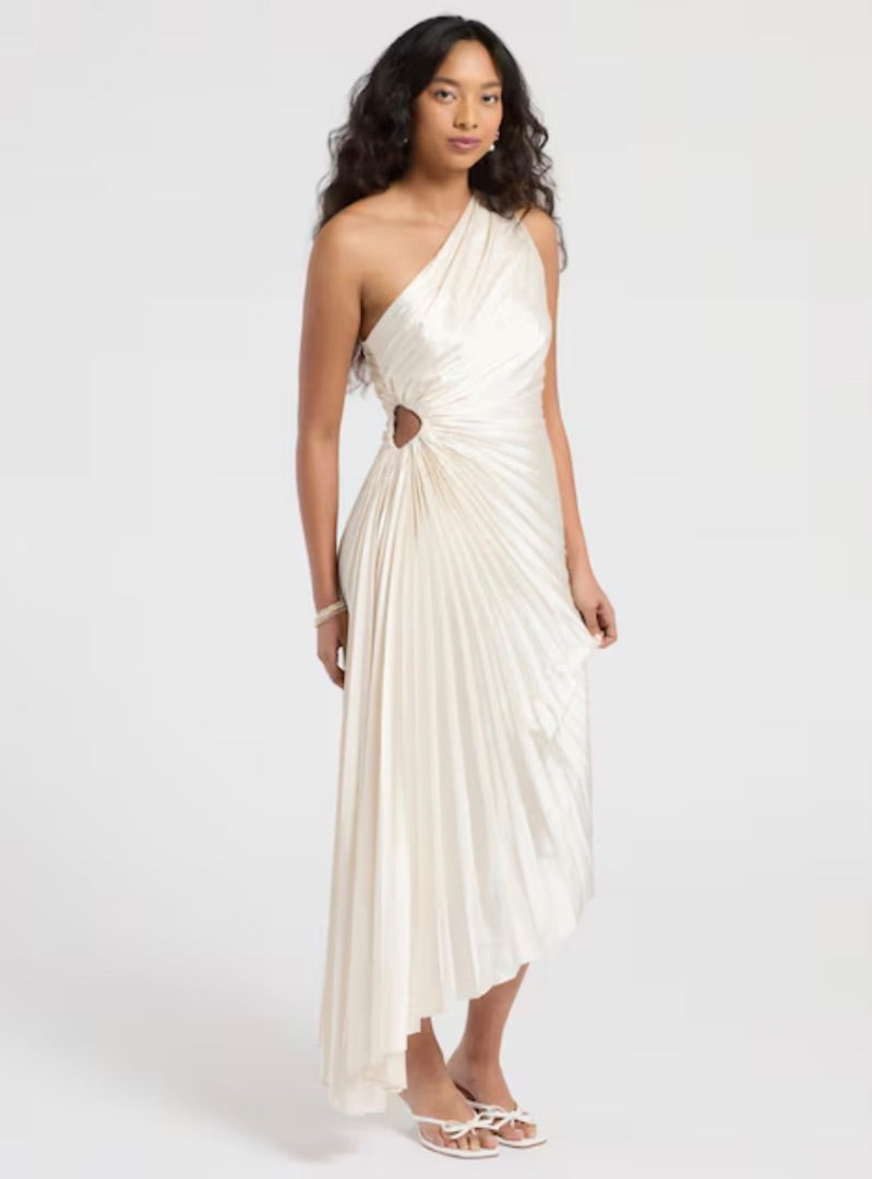 Dress Forum Pleated Dress with cut out