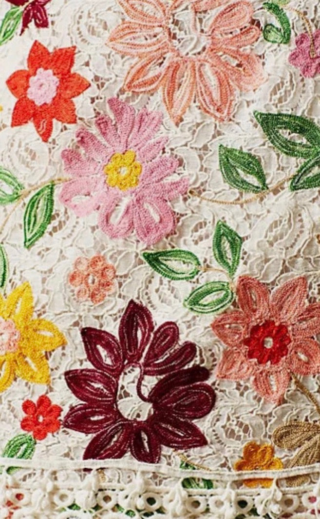 Maeve Ayaka Embroidered Skirt