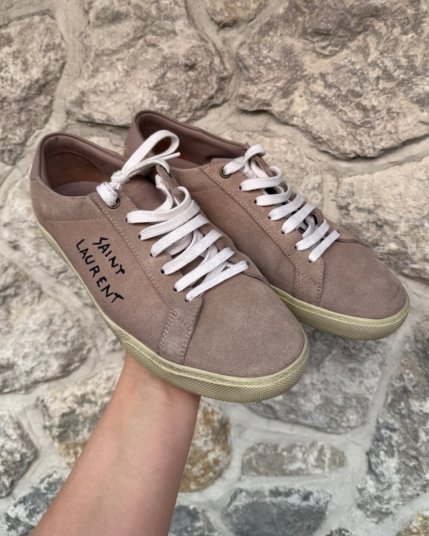 Saint Laurent Taupe Sneakers