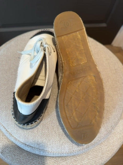 Chanel Lace up Espadrilles