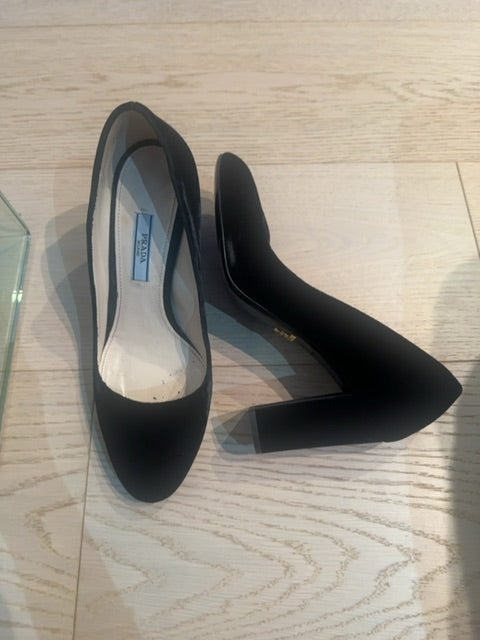 Prada Suede Block Heels