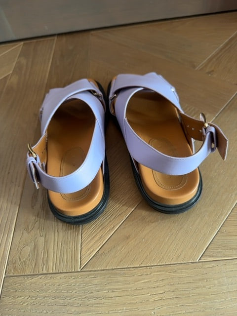 Marni Fussbett leather slingback sandals.