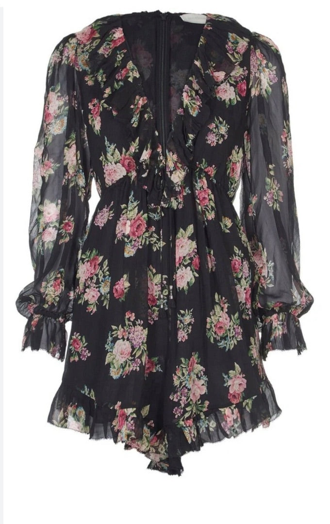 Zimmermann Floral Romper Shorts