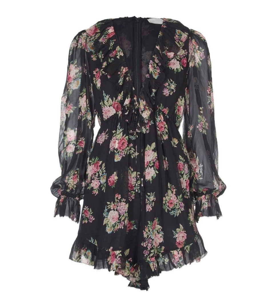 Zimmermann Floral Romper Shorts