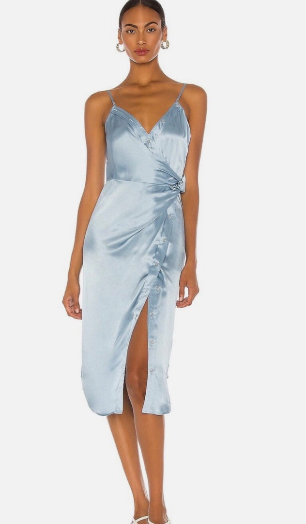 Alexander Wang Satin slip Dress with button detail