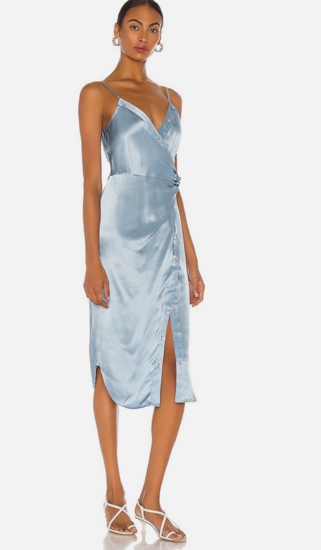 Alexander Wang Satin slip Dress with button detail