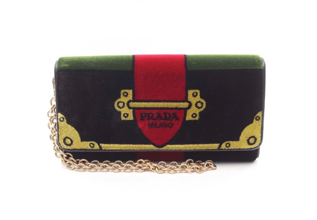 Prada Velvet Wallet on chain