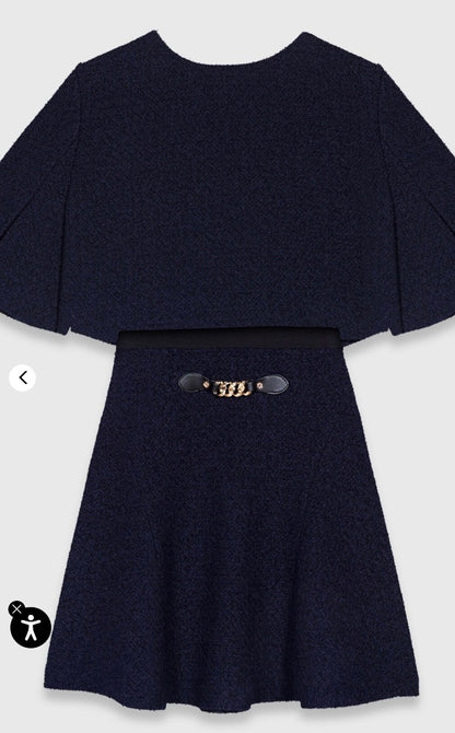 Maje 2 in 1 tweed effect dress