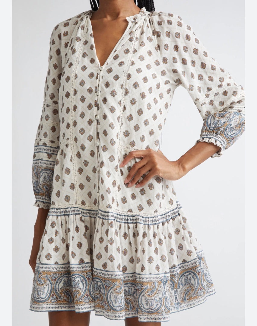 Veronica Beard Dresses Belissa Puff Sleeve Cotton Blend