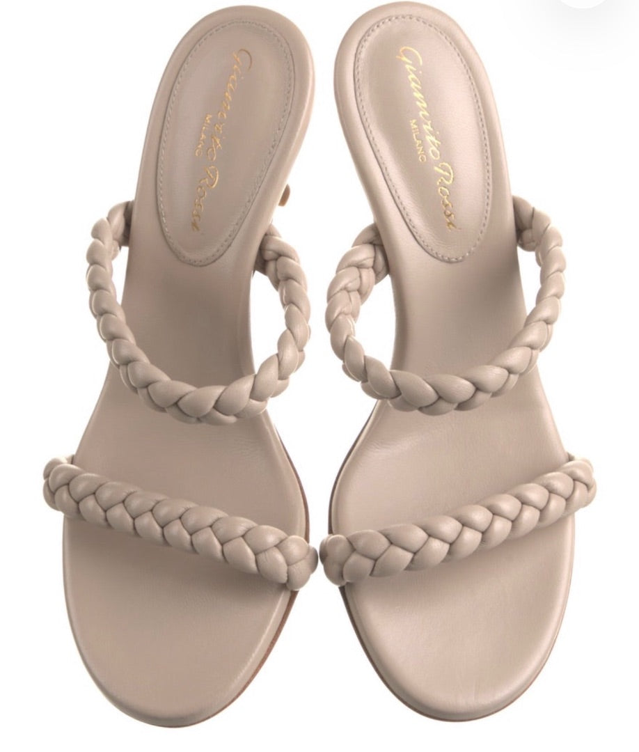 Gianvito Rossi Leather Braided sandals
