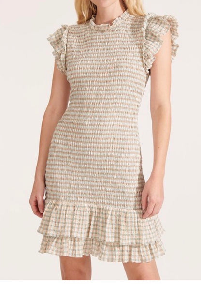 Veronica Beard CiCi smocked gingham dress