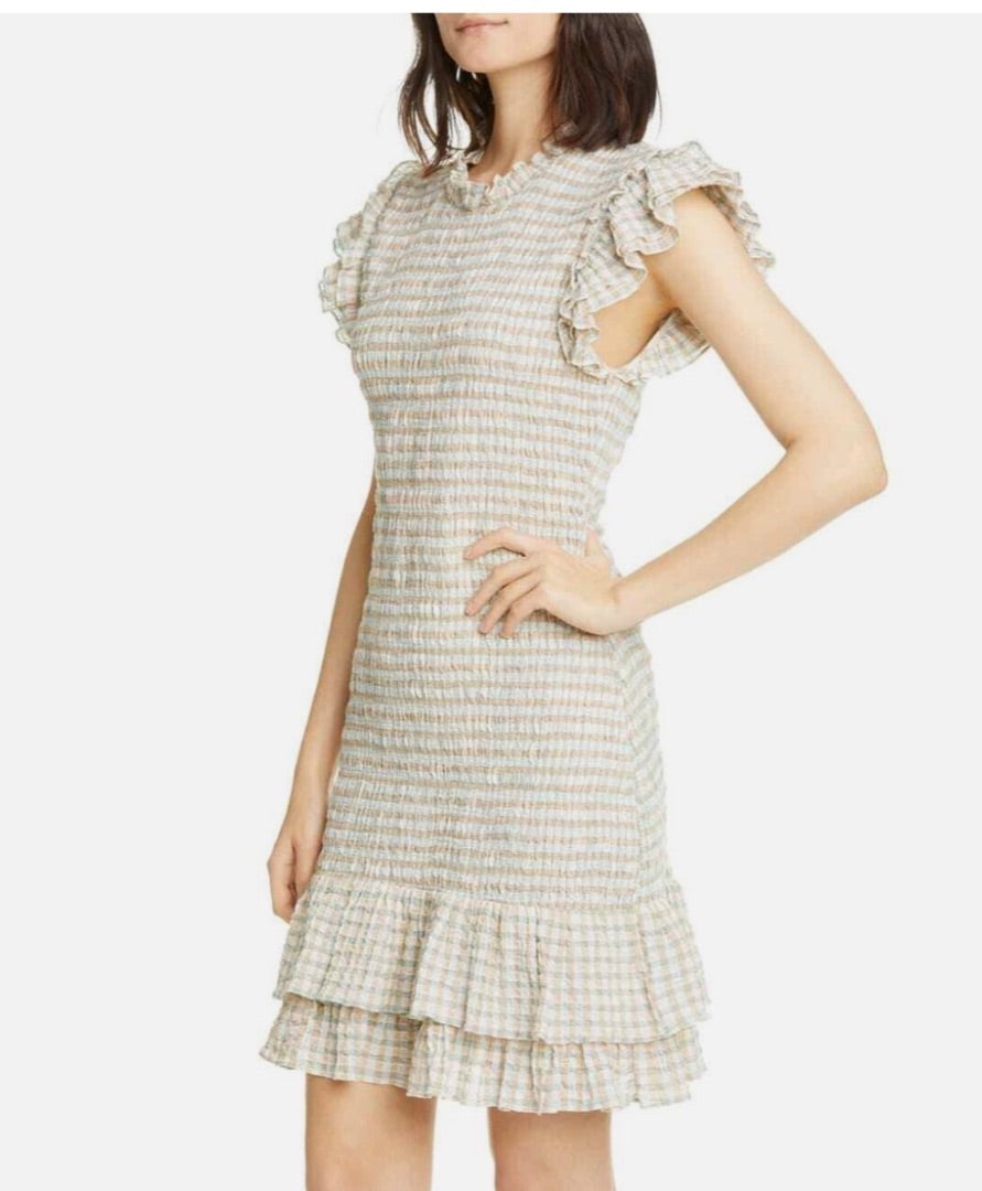 Veronica Beard CiCi smocked gingham dress