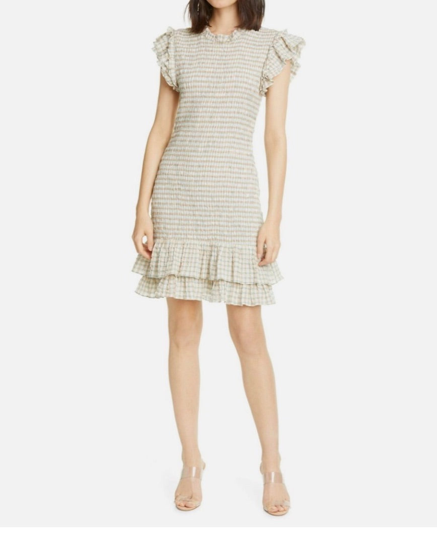 Veronica Beard CiCi smocked gingham dress