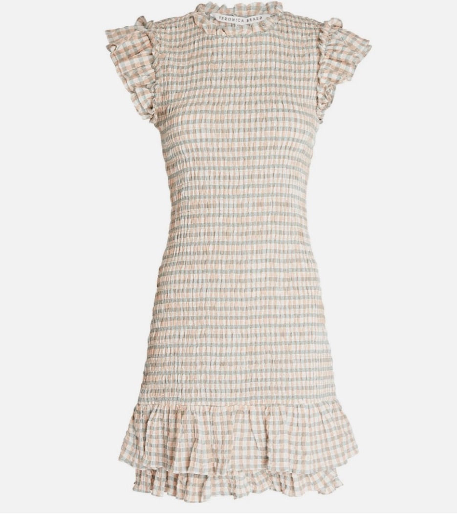 Veronica Beard CiCi smocked gingham dress