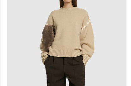 Toteme Embroidered Wool & Cashmere Knit Sweater