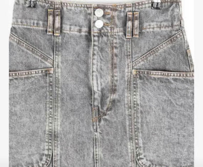 Isabel Marant Toria Denim Midi Skirt