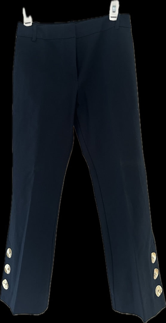 Derek Lam Cropped Flare Pant with Gold accent buttons