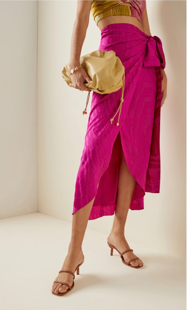 Silvia Tcherassi Bonnan  Jacquard Midi Wrap Skirt
