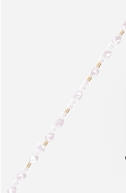 La Coque Francaise Liviya White Pearl Cell phone chain