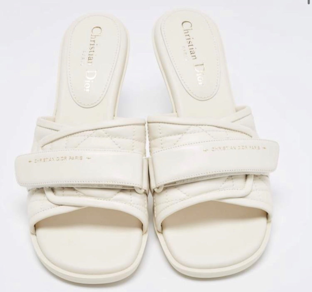 Christian Dior Quilted Leather Diorevolution Slide Sandals