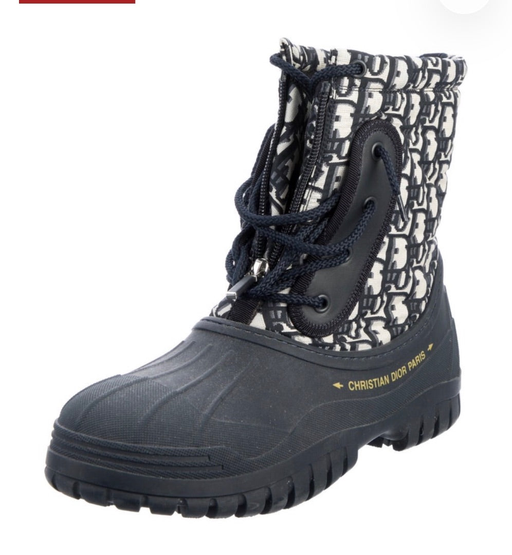 Christian Dior Logo Snow Boots