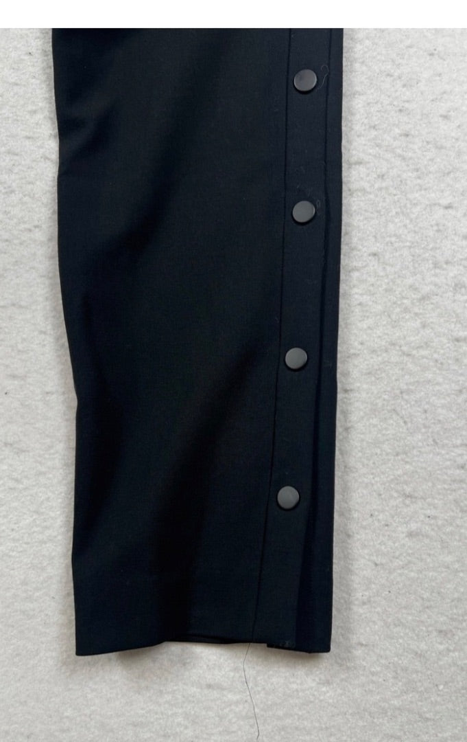 Tibi Side Snap Button Slim Ankle Trousers