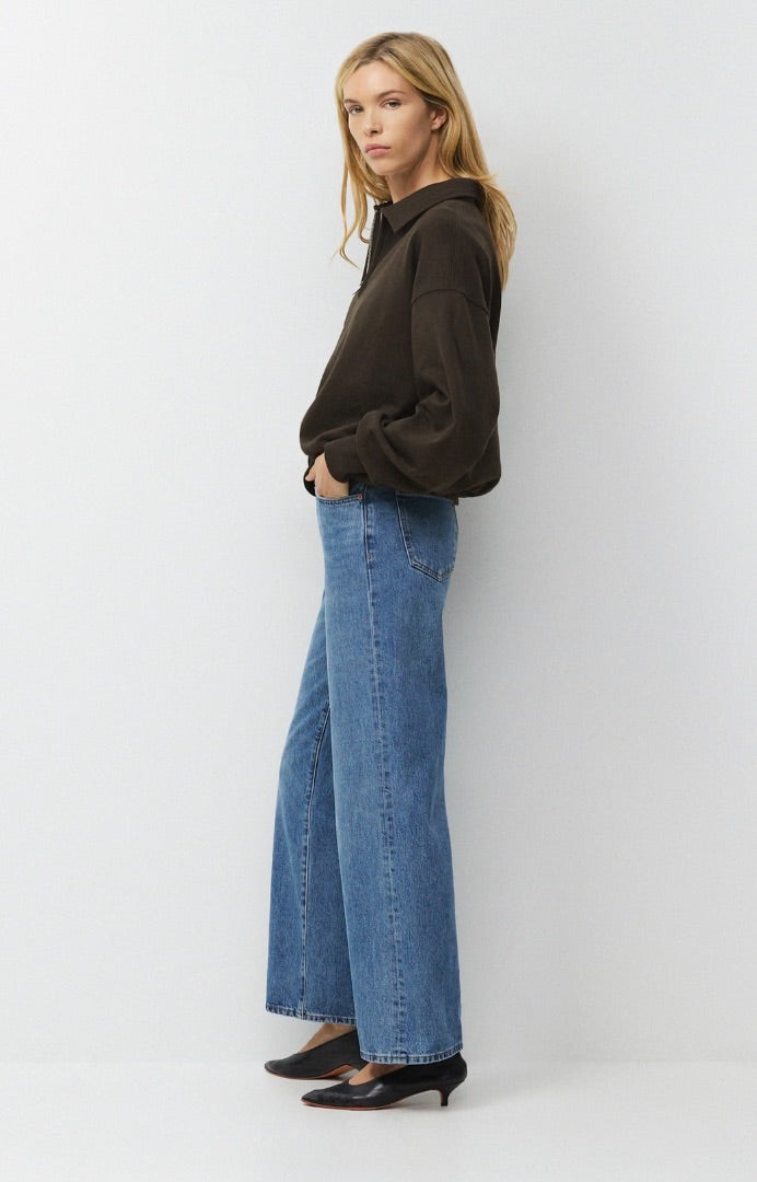 Denim Forum The Farrah Hi Rise Wide