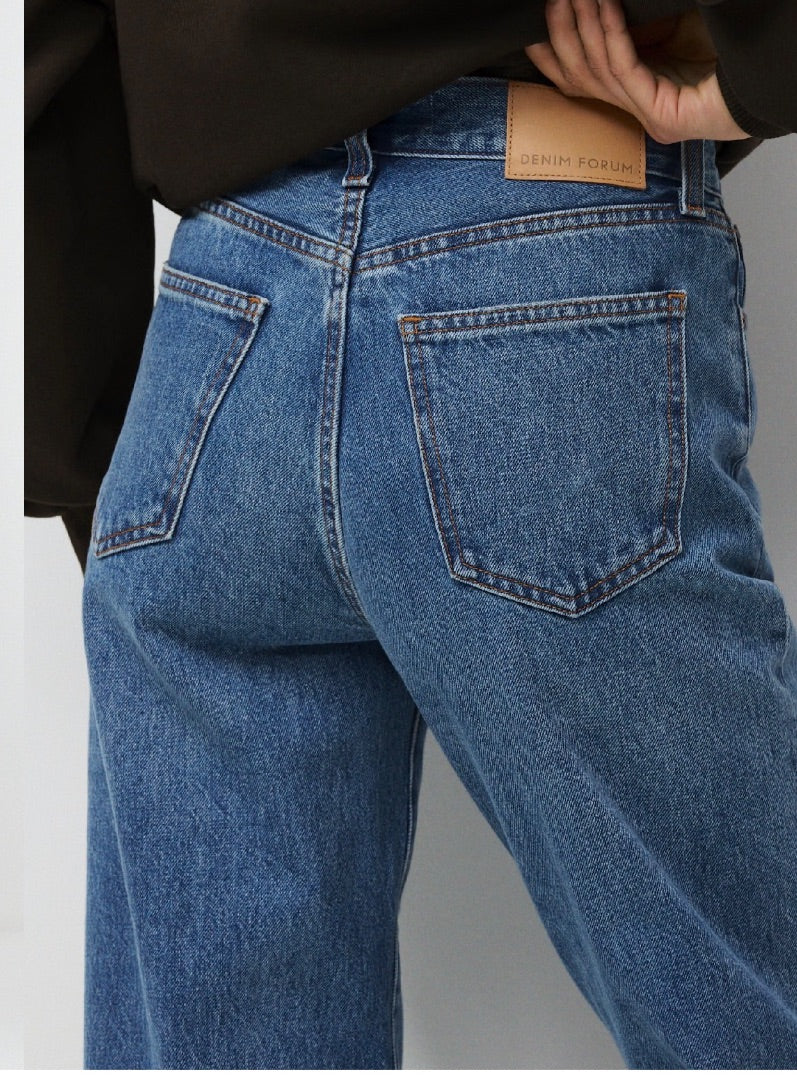 Denim Forum The Farrah Hi Rise Wide