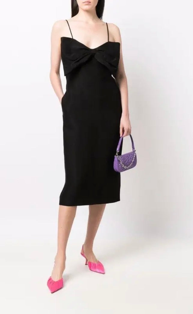 MSGM Bow Front Midi Dress