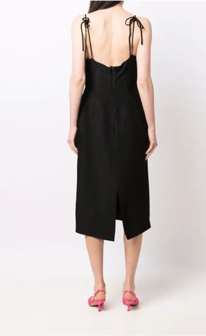 MSGM Bow Front Midi Dress