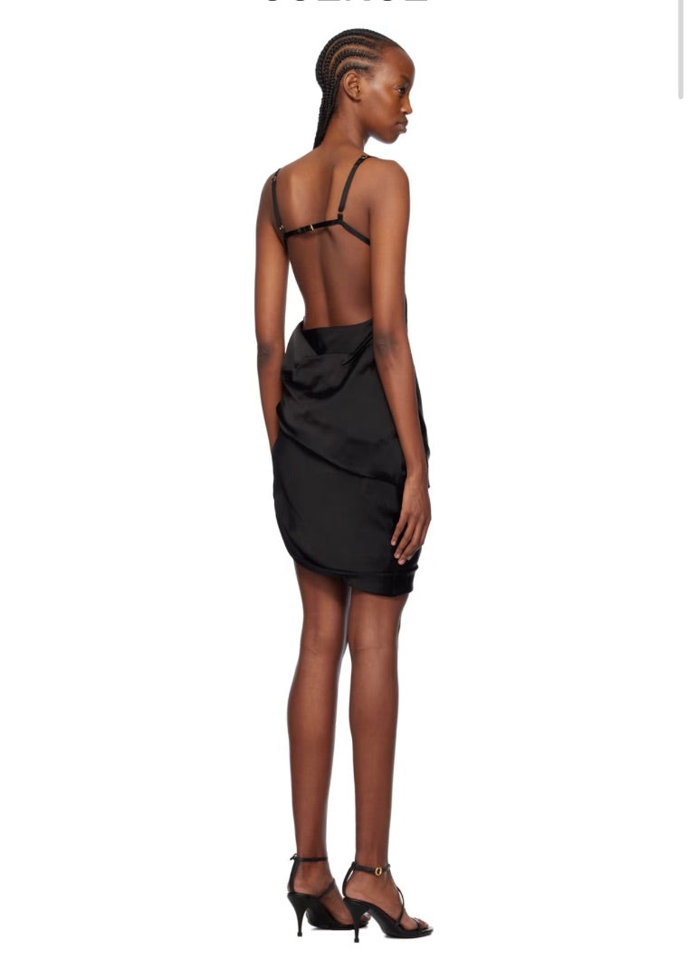 Jacquemus La Saudade Brodée satin minidress