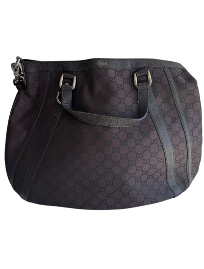 Gucci Black GG Canvas Abbey Convertible Hobo Bag