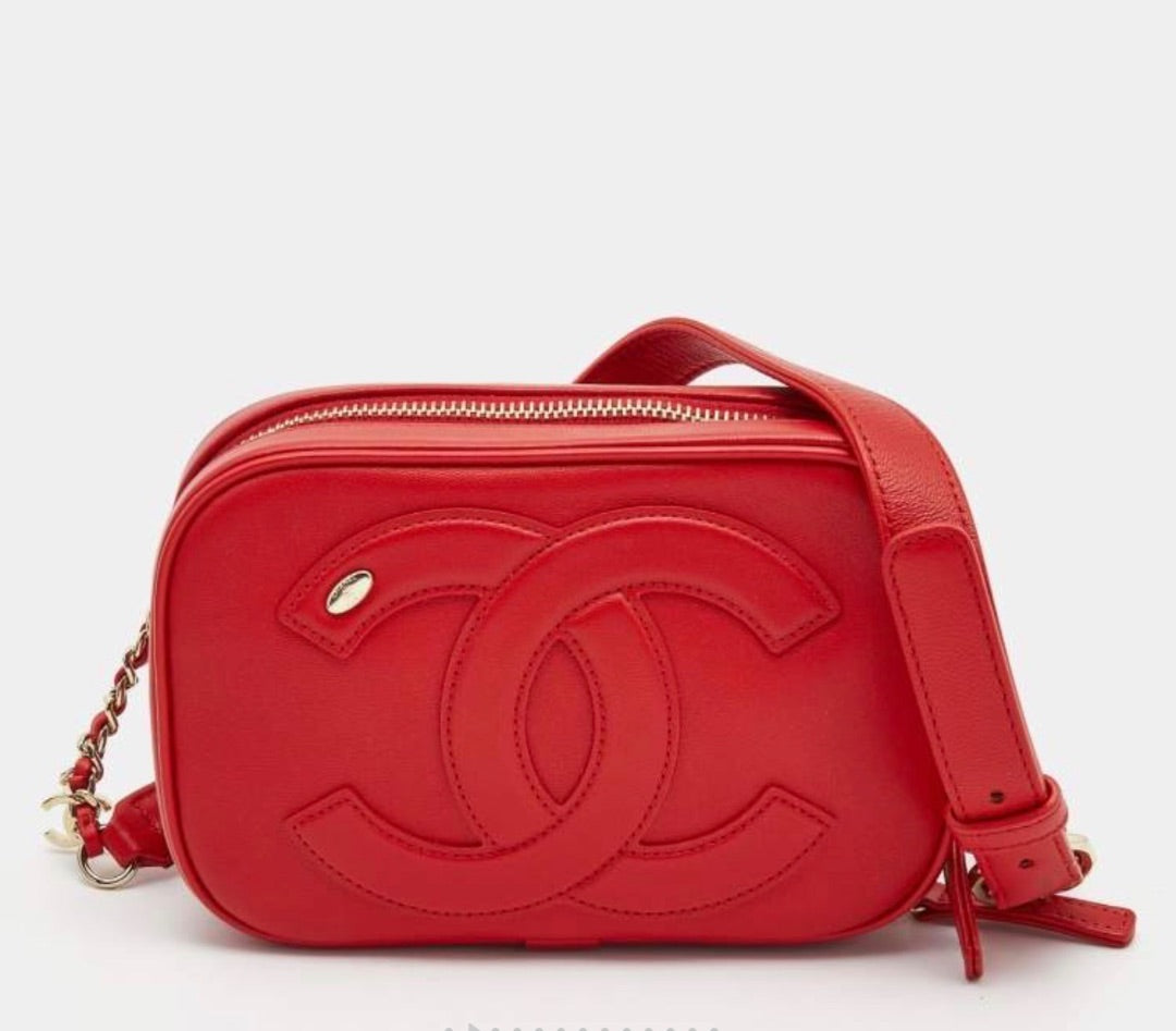 Chanel CC Mania Waist Bag crafted from lambskin leather