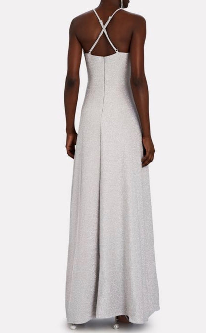PatBO Cut-out Lurex Maxi Dress