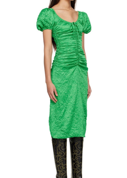 Ganni Crinkle Midi Dress