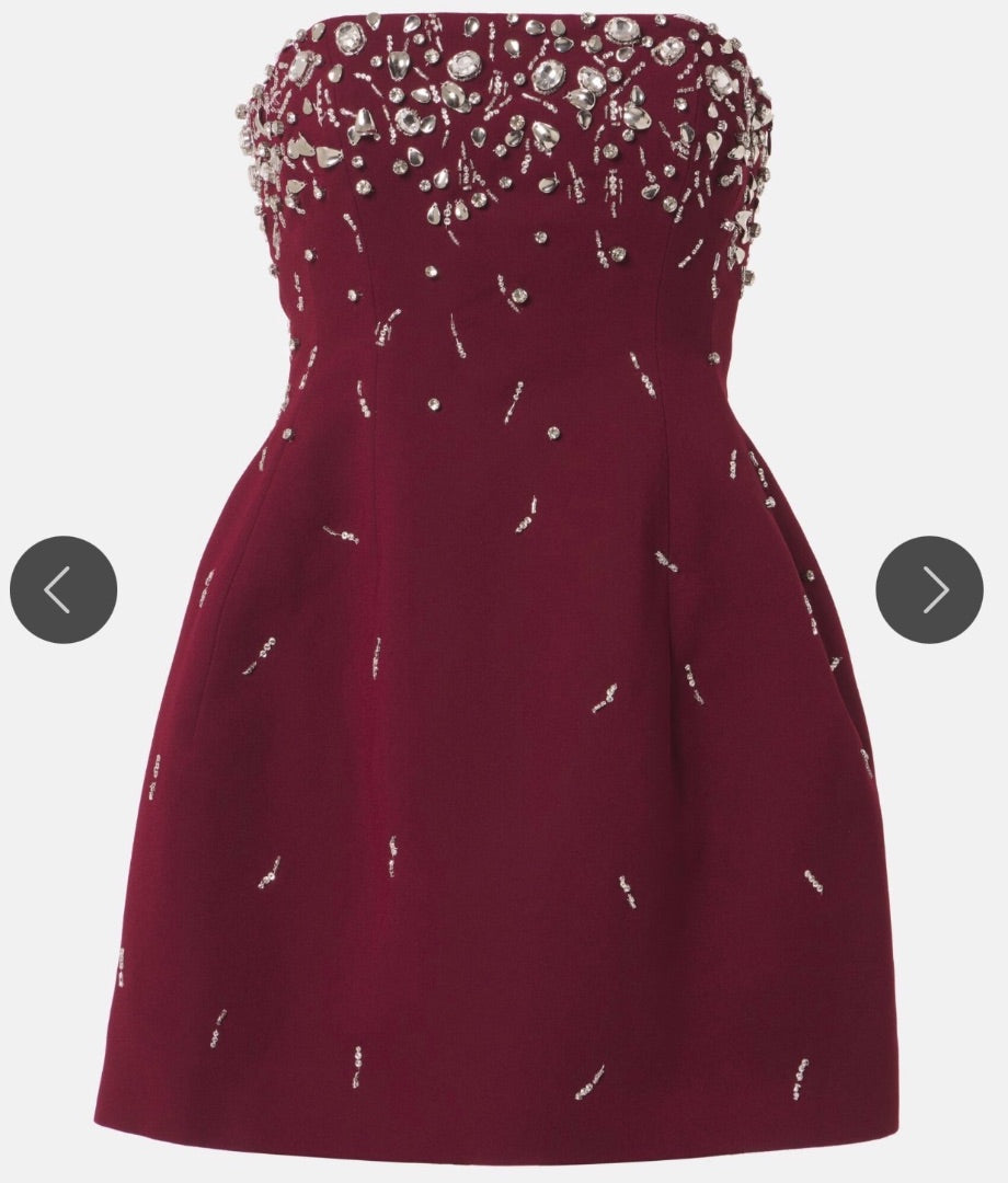 Jonathan Simkhai Arta embellished crêpe corset minidress