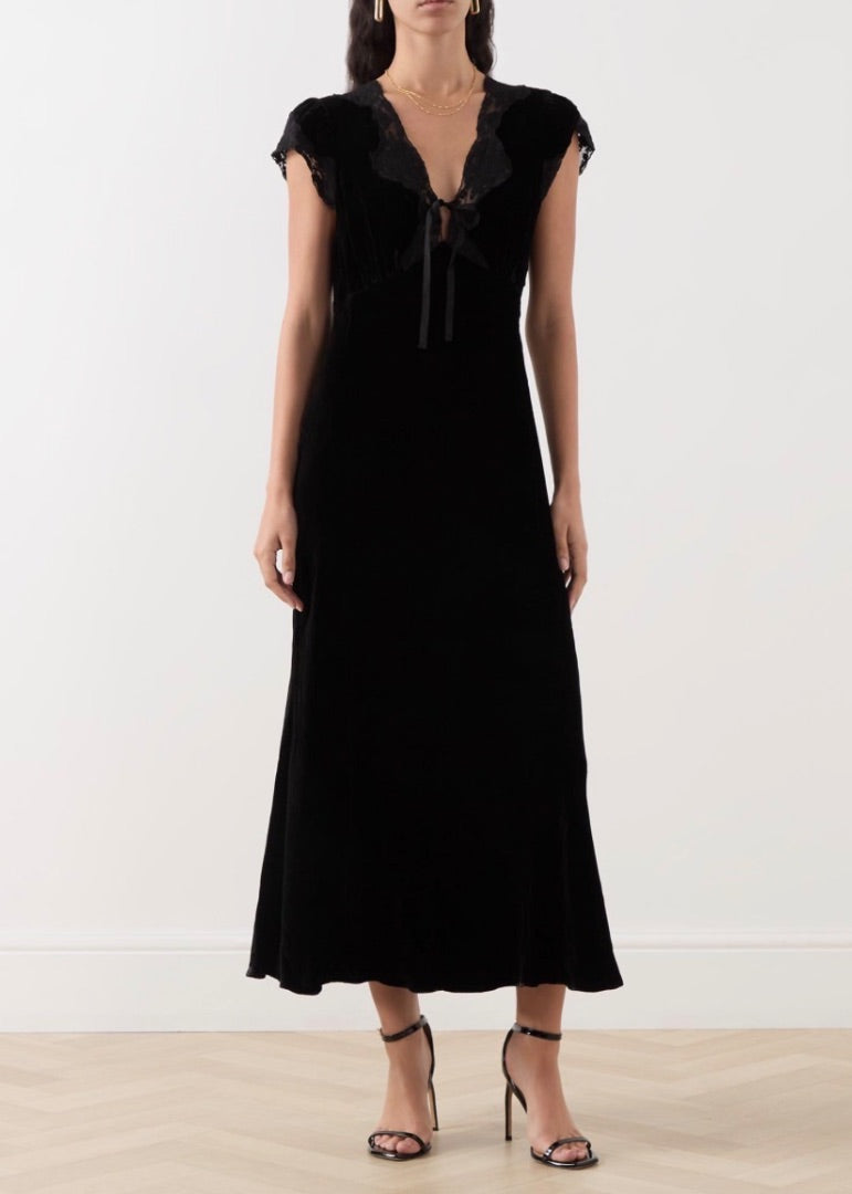 Rixo Amari Velvet Dress