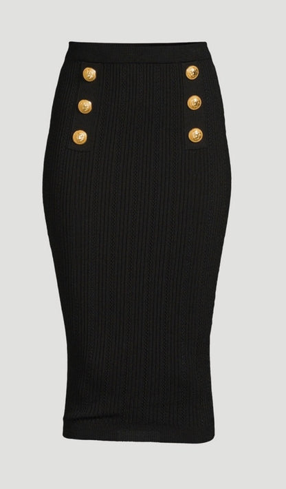 Balmain Knit Pencil Skirt