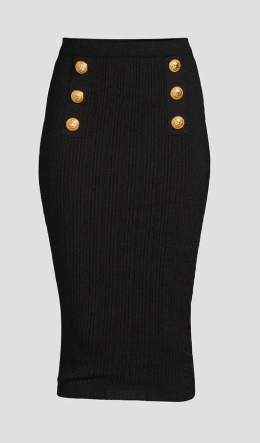 Balmain Knit Pencil Skirt
