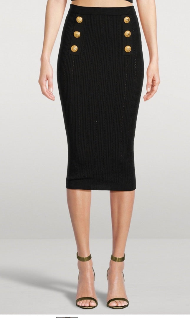 Balmain Knit Pencil Skirt
