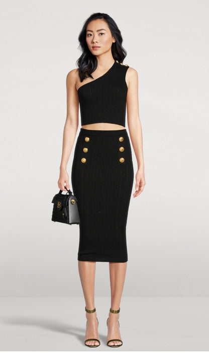 Balmain Knit Pencil Skirt