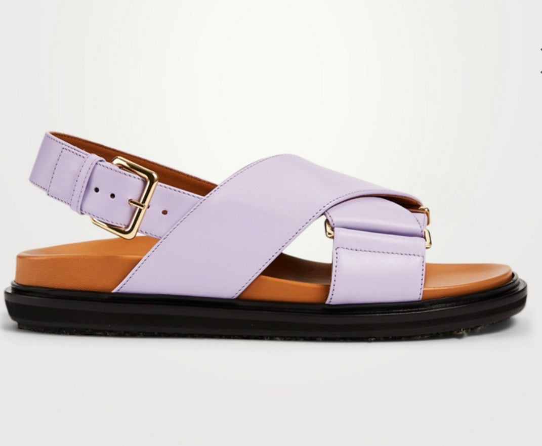Marni Fussbett leather slingback sandals.