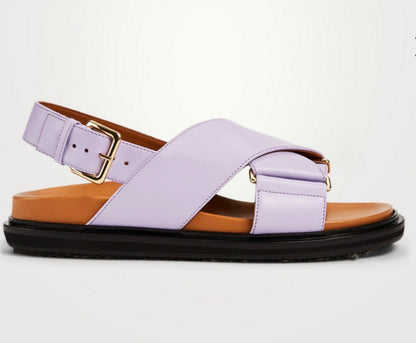 Marni Fussbett leather slingback sandals.