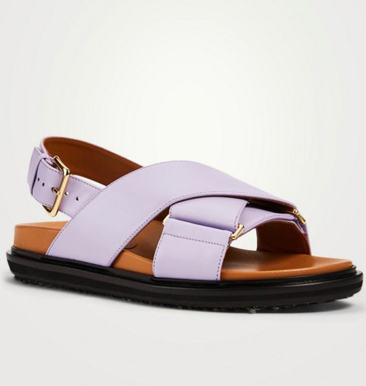 Marni Fussbett leather slingback sandals.
