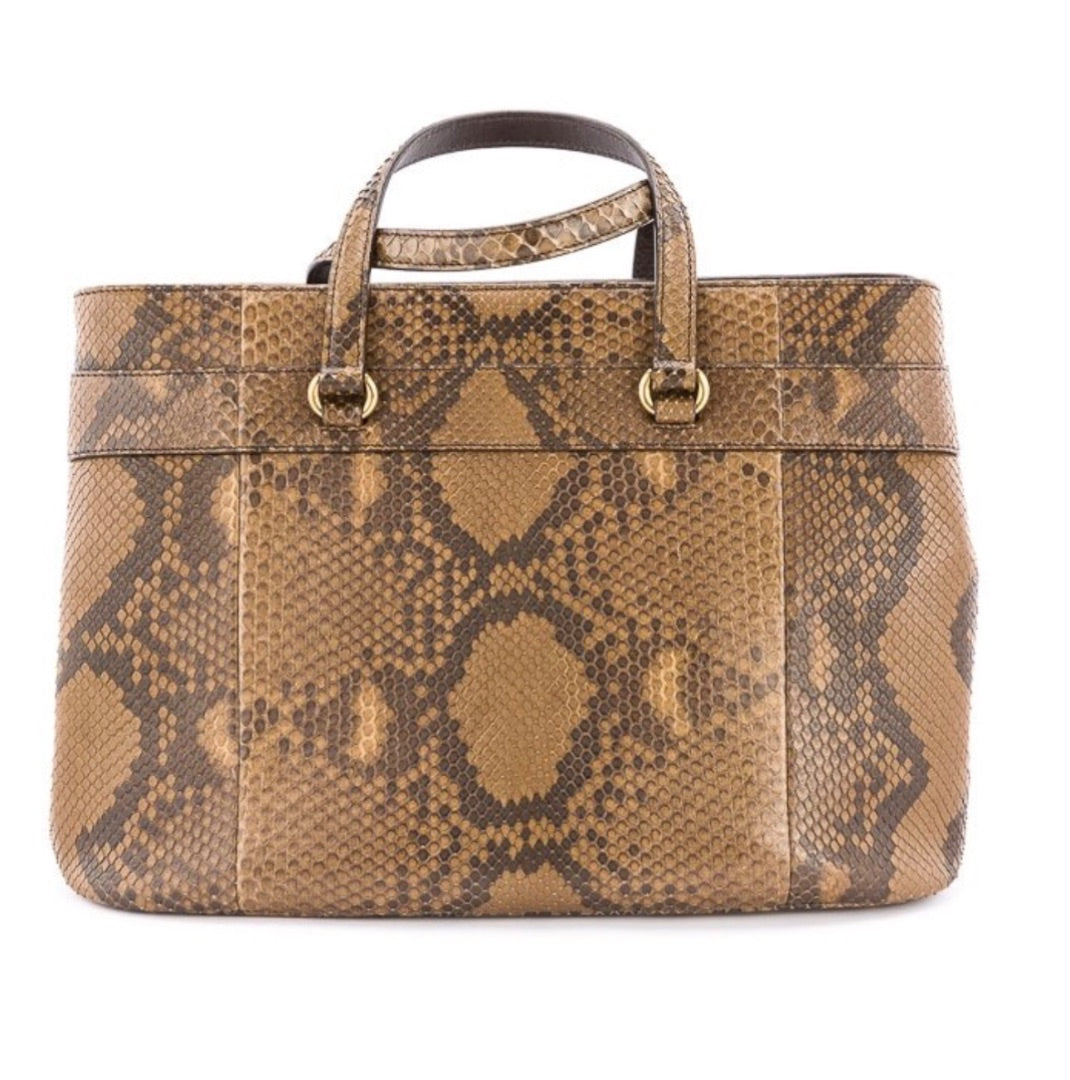 Gucci Horsebait Python Tote