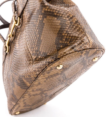 Gucci Horsebait Python Tote
