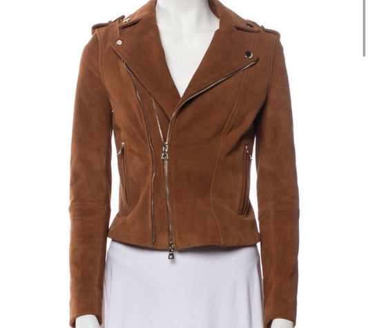 Intermix Leather Moto Jacket